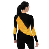 Euphonic Vibes All-Over Print Women's Rash Guard - Soundscapes by the Sea - Beyond T-shirts